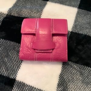 COPY - Ann Taylor small wallet. HOT PINK!